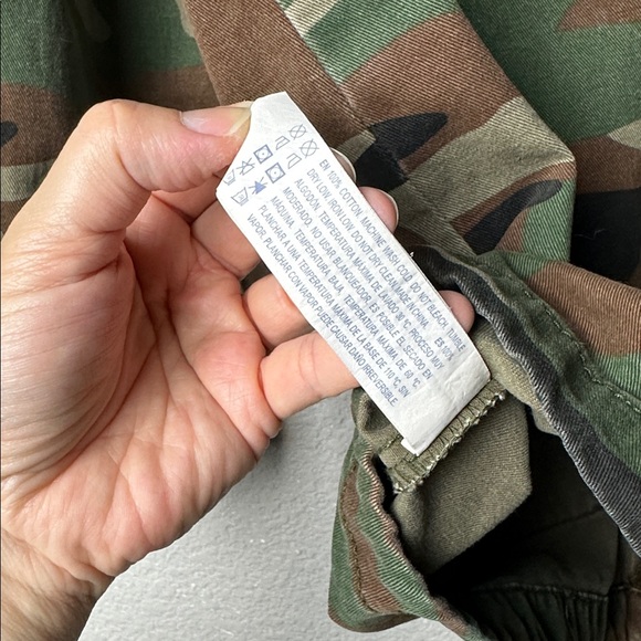 Forever 21 Camo Long Double-Breasted Utility Jacket Size L - Picture 7 of 11